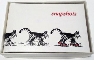 Rare B Kliban Cat In Red Shoes Snapshots Photo Album Printed In Usa