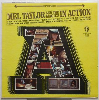Mel Taylor And The Magics In Action 1966 Us Autographed Lp Ventures Drums Surf
