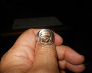 Pontiac Service Craftsmman Sterling Silver Ring Size 8.  5