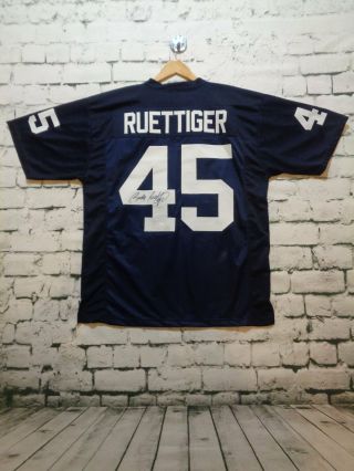 " Anywhere " Rudy Ruettiger Autographed College Style Football Jersey B
