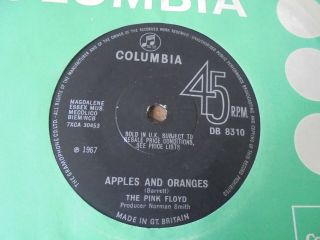 The Pink Floyd - Apples And Oranges 1967 Uk 45 Columbia Psych
