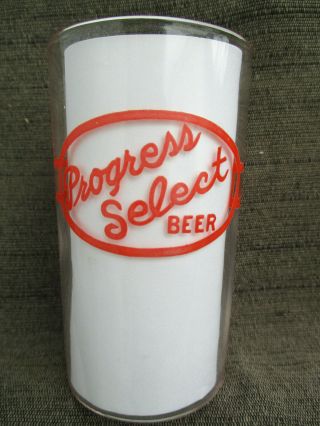 Old Vintage Progress Select Beer Glass Oklahoma City,  Ok.