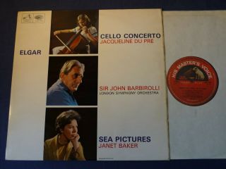 Asd 655 S/c Ed1 Elgar - Cello Concerto / Sea Pictures Lp,  London S/o,  Du Pre