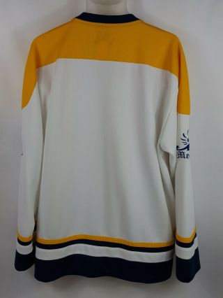 Corona Extra Beer Hockey Jersey Mexico Long Sleeve Shirt Calhoun White Mens XL 2
