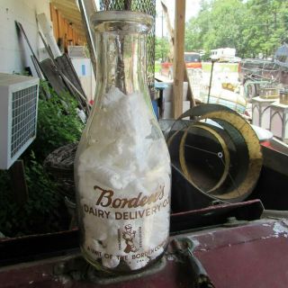 Rare Bordens Milk Bottle Dairy Delivery Co