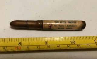 Vintage The Elite Shoppe Milton Pa Advertising Bullet Pencil Early Golf Graphics