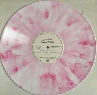 Kate Bush Hounds Of Love Lp Emi 1985 Pink Marbled Vinyl Near