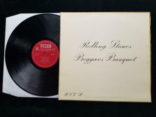 The Rolling Stones Beggars Banquet Lp Uk 1st Press Mono Decca Lk - 4955 Ex,