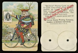 United States Playing Card Co Bicycle Mechanical Trade Card