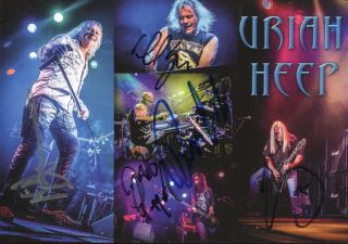 Uriah Heep Hand Signed 6x8 Color Photo,  Rock And Roll Legends