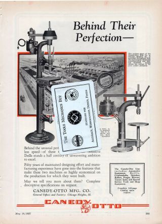 Canedy - Otto Mfg Co.  Chicago - Agathon Alloy Steel 1927 Advertisement