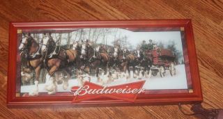 Bradford Exchange Budweiser Clydesdale Illuminating Stained Glass Panorama