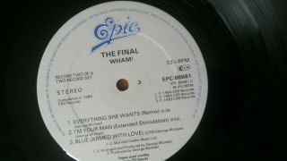 RECORD VINYL LP ALBUMS WHAM THE FINAL POP/PROG ROCK 70 ' s 80 ' S 3