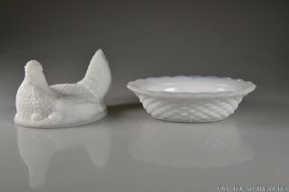 c 1913 von Streit 640 Hennendose (hen) Opaque Glass - German Made Hen On Nest 1 3