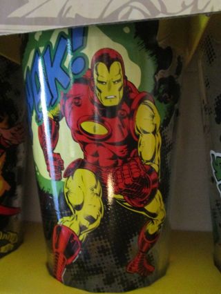 Marvel Comics Set Four Avengers Glasses Thor Ironman Captain America Hulk NIB 3