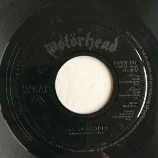Motorhead - Ace Of Spades 7 " Vinyl Jukebox Single Wgaf 101