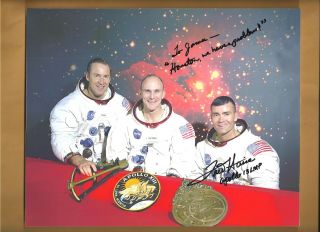 Fred Haise Apollo 13 Autographed 8x10 Picture Nasa Autograph Photo