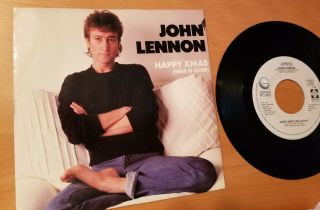John Lennon " Happy Xmas " Promo 7 Inch Vinyl In Picture Sleeve - 1971