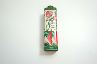 Vintage Lander Sweet Pea Talc Talcom Powder Tin 5 Oz Usa