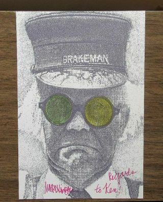 Ward Kimball Signed Picture Of Himself (as Brakeman) He Sent To Me (walt Disney)