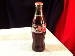 Dale Earnhardt Sr Coca Cola Classic Glass Bottle 8oz (1996) Full,