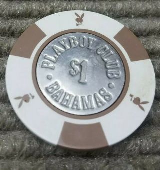 Vintage PLAYBOY CLUB NASSAU BAHAMAS $1 Dollar CASINO CHIP 2