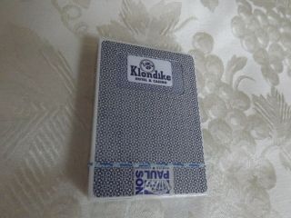 Klondike Hotel Casino Las Vegas Nv Paulson Playing Cards Fabric Blue Deck