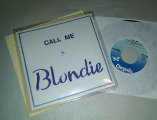 Blondie Call Me Belgium 7 " 45 Very Rare Picture Sleeve 1980 Chs 2414 Chrysalis