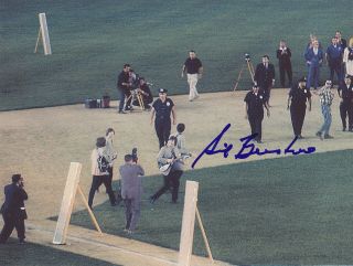 Sid Bernstein Beatles Shea Stadium Signed Photo