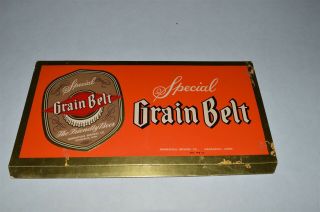 Vintage Grain Belt Beer foil wHiglighted embossed lettering cardboard sign 3
