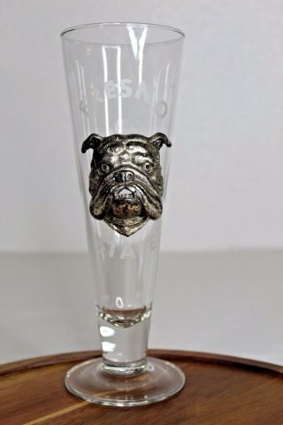 Arthur Court Designs Fresno State Metal Bulldog 14oz Pilsner Glass