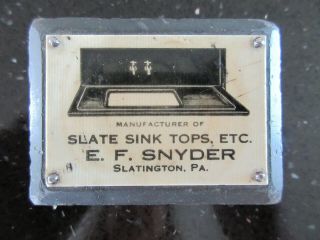 1910 Slatington Pennsylvania E.  F.  Snyder Slate Tops Salesman Sample Celluloid