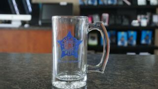 Vintage Chicago Police Glass Stein Mug Beer Beverage
