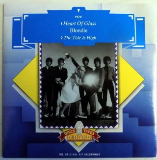 Blondie - Heart Of Glass - 1987 - 7 " Single W/ Rare Old Gold Picture Sleeve -