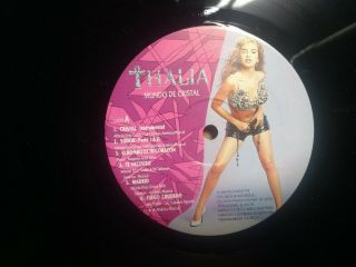 THALIA - Mundo De Cristal / 1991 MEXICO LP Gatefold Latin Pop MEXICAN RARE vinyl 4