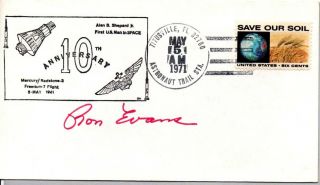 Apollo 17 Astronaut Ron Evans Signed Mercury Freedom 7 Flight Anniversary Cover