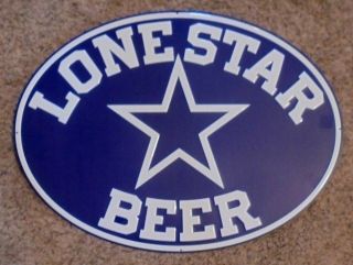 Lone Star Texas Tin Star Beer Sign 24 " X 18 " Mancave