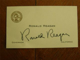 Ronald Reagan Autograph Signed While Governor Of California