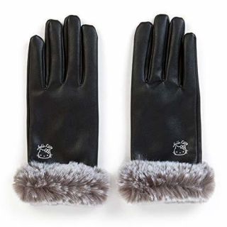 Hello Kitty Leather Gloves Panel Compatible Touch