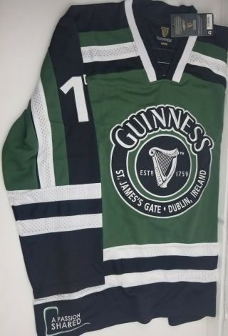 Guinness Harp Lager Sewn Hockey Jersey est.  1759 St.  James Gate Dublin Ireland XL 5