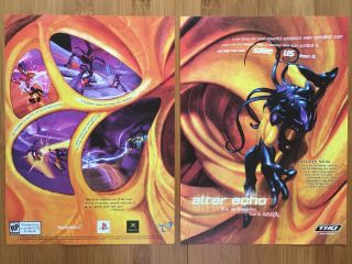 Alter Echo Xbox Ps2 Playstation 2 2003 Vintage Game Poster Ad Art Print Rare Htf