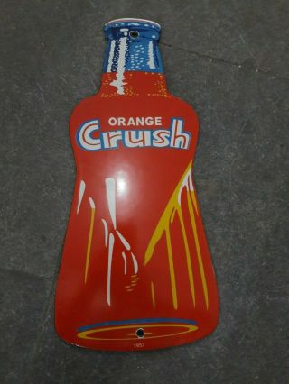Porcelain Orange Crush Bottle Sign Enamel Sign Size 15 " X 7 " Inches