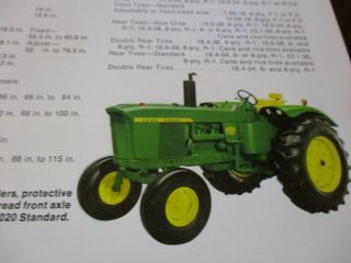 John Deere 2520 - 3020 - 4000 - 4020 - 4320 - 4620 - 6030 Hi - Crop Tractors Sales Brochure 6