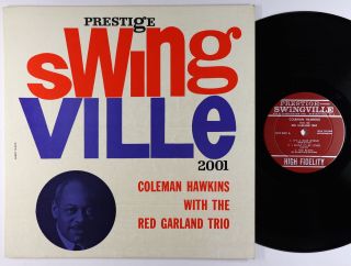 Coleman Hawkins - With The Red Garland Trio Lp - Swingville Mono Dg Rvg Vg,