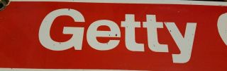 Getty Oil Company Porcelain Pump Lease Sign Gas Plate 6