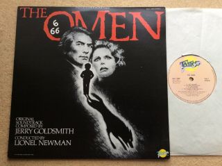 “the Omen” Soundtrack Jerry Goldsmith Uk 1976 Tattoo Label Lp Ex