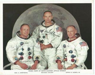 Mike Collins Apollo 11 Autographed Nasa Crew Photo.  No Inscription