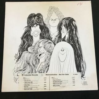 Aerosmith - Draw The Line - Wlp Promo 1977 Printed Inner & Fan Club Insert Ex