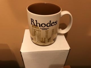 Starbucks Global Icon Rhodes 16 Oz Mug,  With Sku.