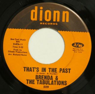 Brenda & Tabulations That’s In The Past Dionn 45 Northern Soul Vg,  Hear